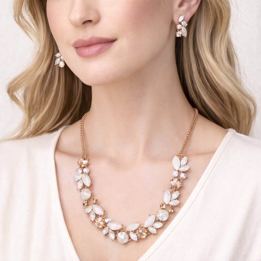 Multi-Stone Statement Necklace & Earring Set